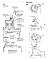 Dimensions (Myers® ME3 Series Submersible Effluent Pumps)